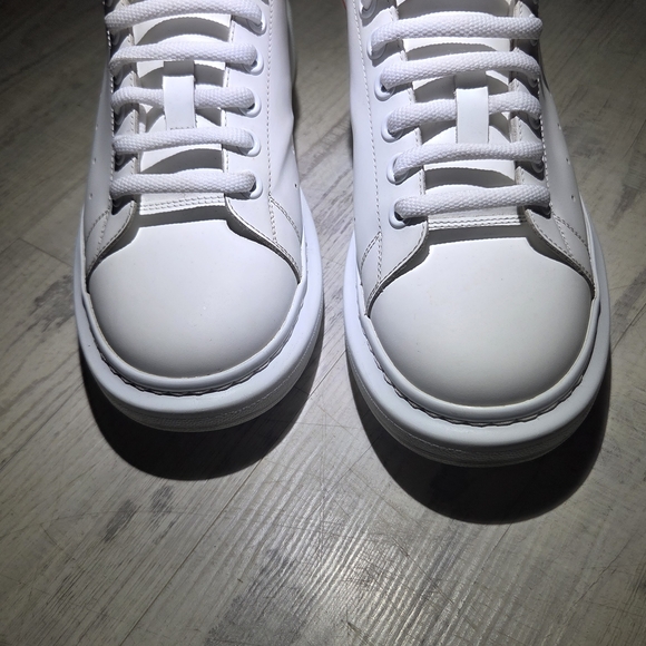 Alexander McQueen White Sneakers with Orange Accents - Picture 3 of 8